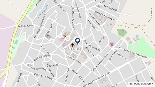 Mapa de la Clínica Dental Cardona en Tauste