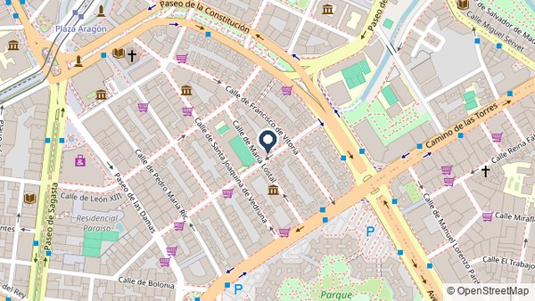 Mapa de la Clínica Dental Cardona en Zaragoza